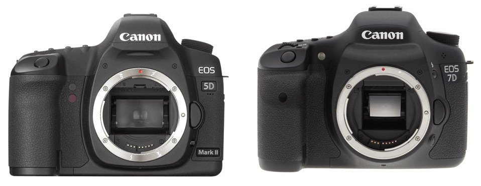 Canon EOS 5D mark II dan 7D, bentuk fisik hampir sama, tapi isi dan teknologi jauh berbeda