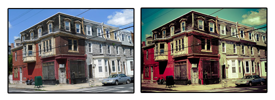 Saat melihat rumah tua di sebelah kiri, saya membayangkan hasil akhir foto disebelah kanan yaitu memberikan kesan tua. Hasil ini didapatkan dari proses editing warna. 
