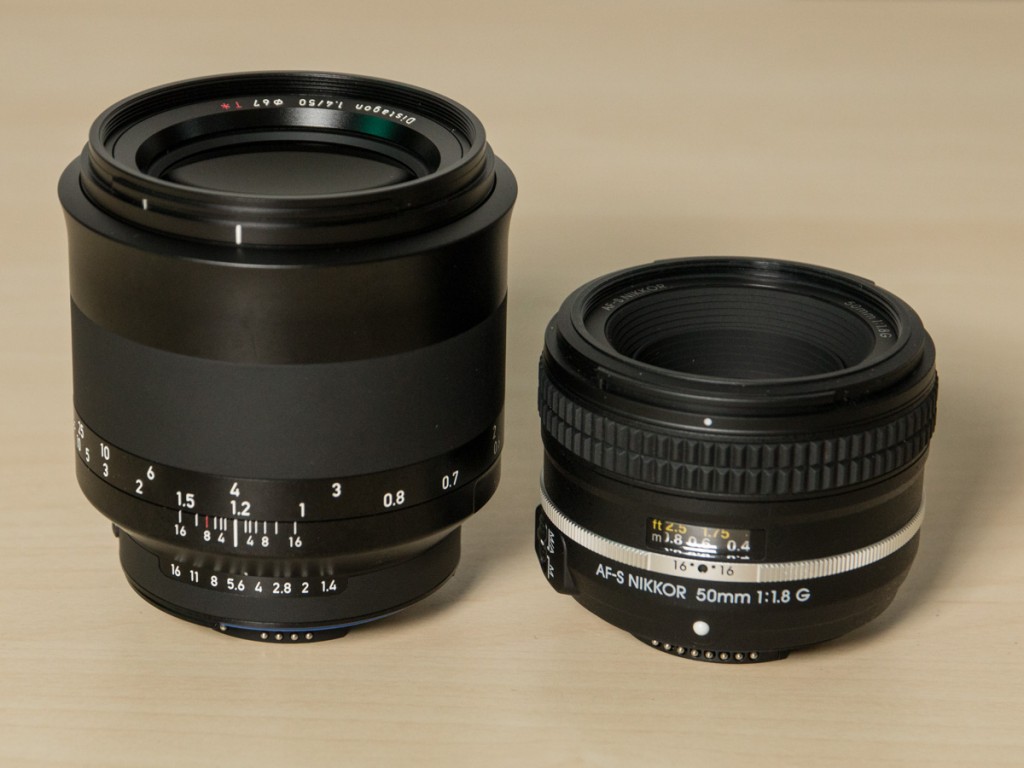 Zeiss Milvus 50mm f/1.4 disandingkan dengan Nikon AF-S 50mm f/1.8